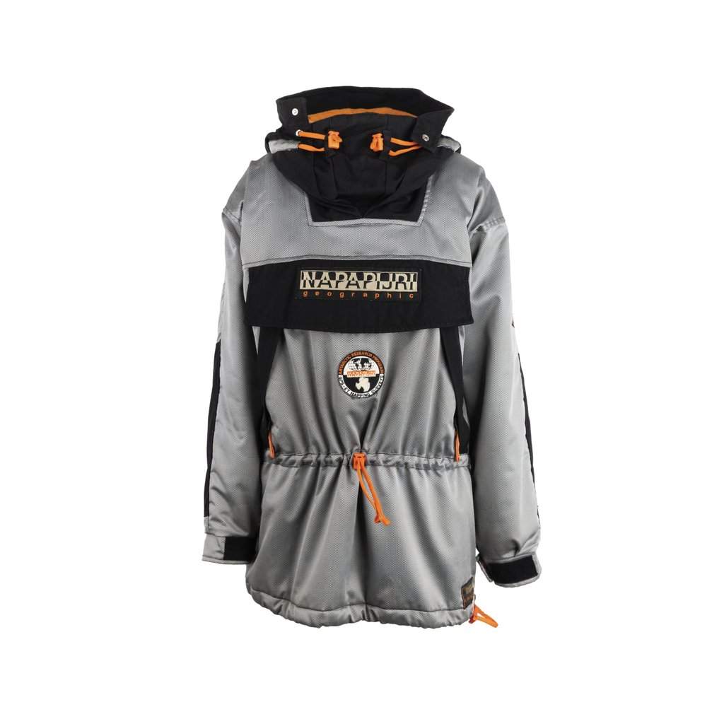 Unsigned Napapijri Grey Raincoat - '00s Grey Good - Front View