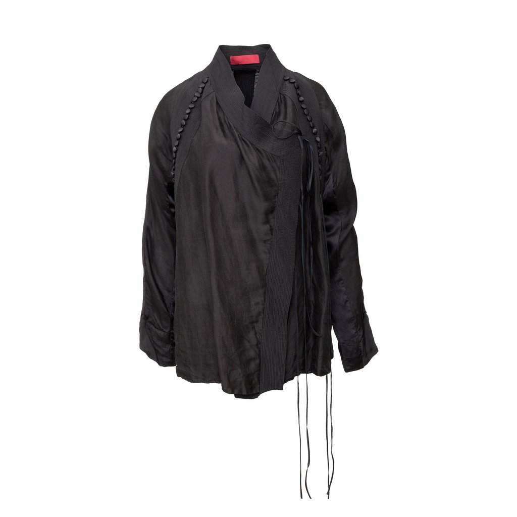 Unsigned Over Shirt - '10s Black Lace Good - Front View
