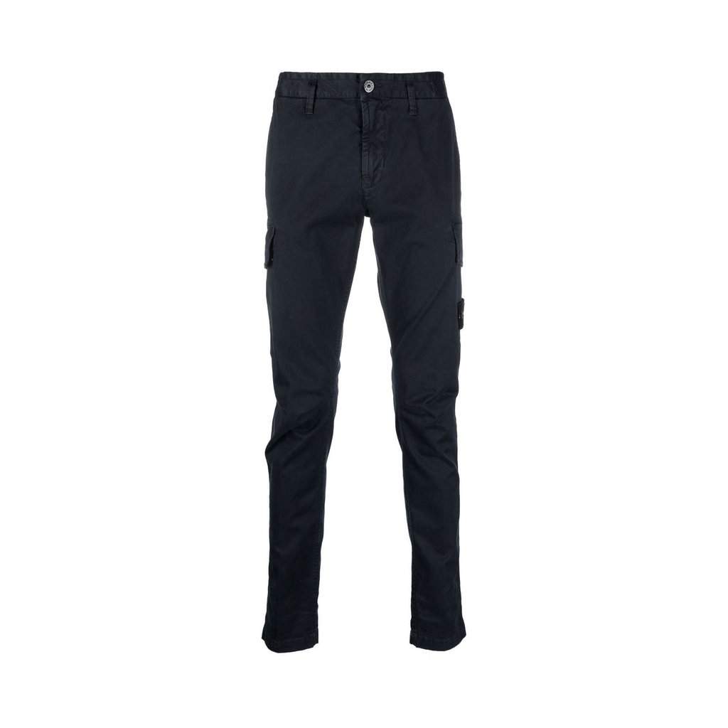 Stone Island Gabardine Cargo Pant - '20s Red Cotton Good - Front View