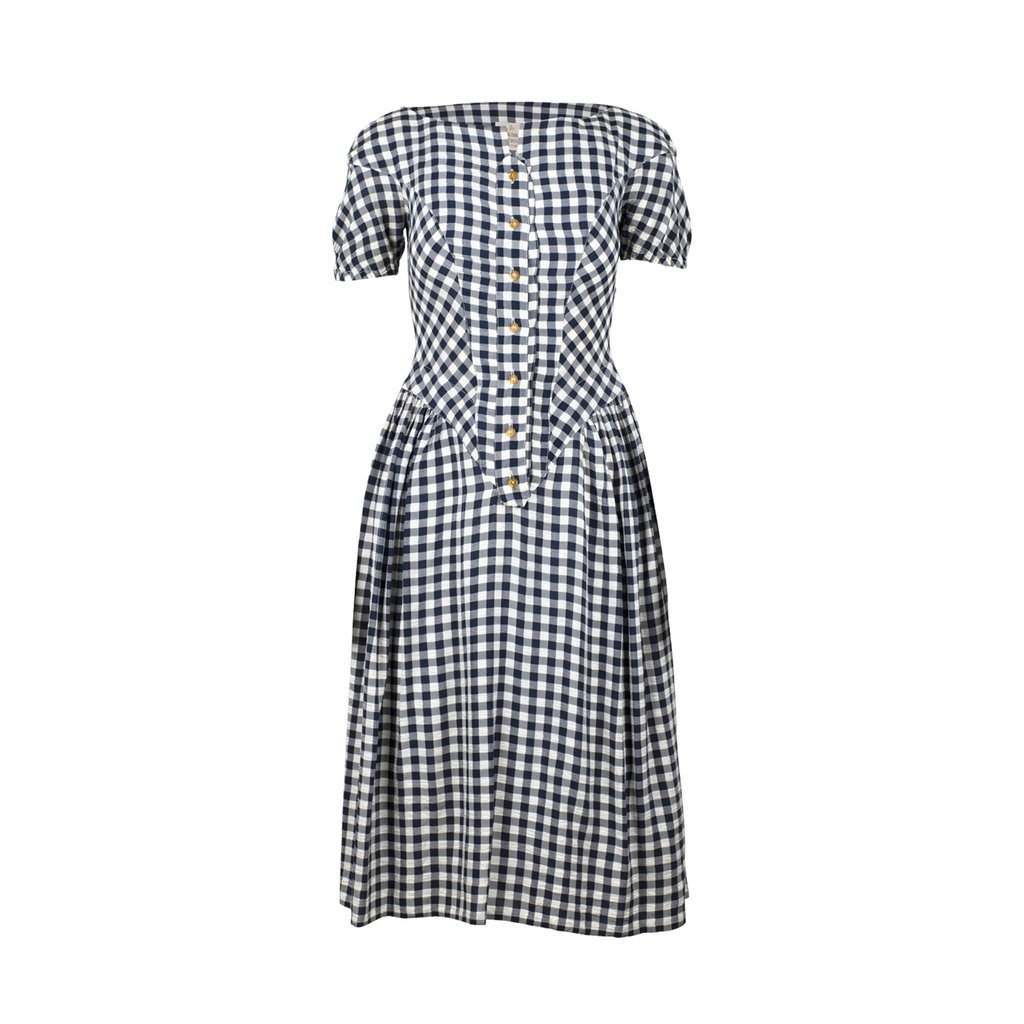 Vivienne Westwood Checkered Midi Dress - '00s Red Good - Front View