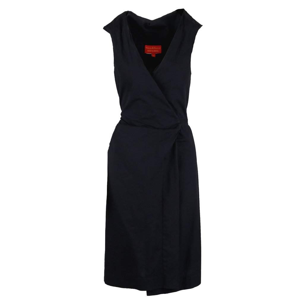 Vivienne Westwood Label Wrap Dress - '00s Red Good - Front View