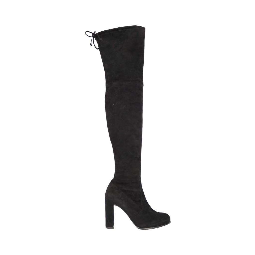 Stuart Weitzman Over-the-knee Suede Boots - '10s Red Suede Good - Front View
