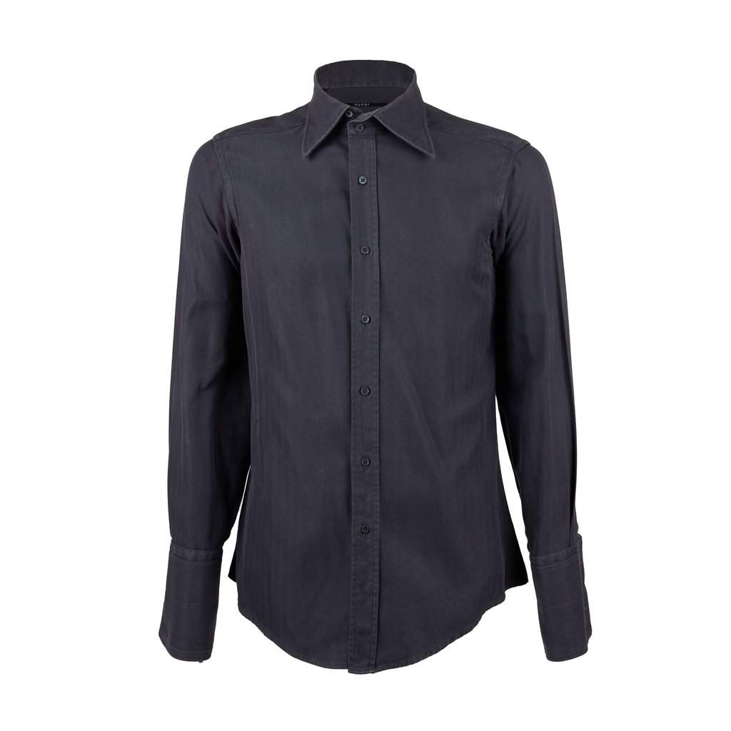 Gucci Cotton Shirt - '10s Black Cotton Good - Front View