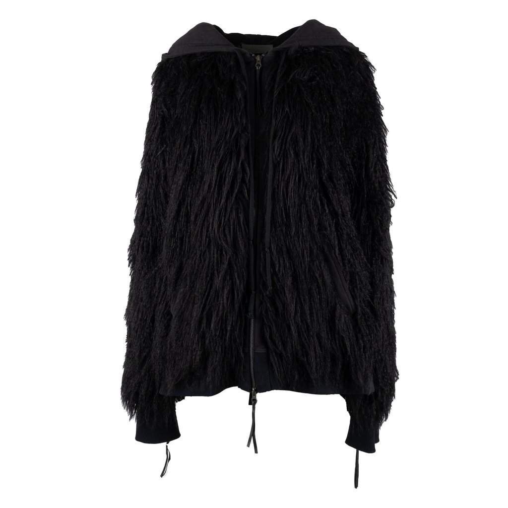 Unsigned Sweatshirt with Fringes - '10s Black Good - Front View