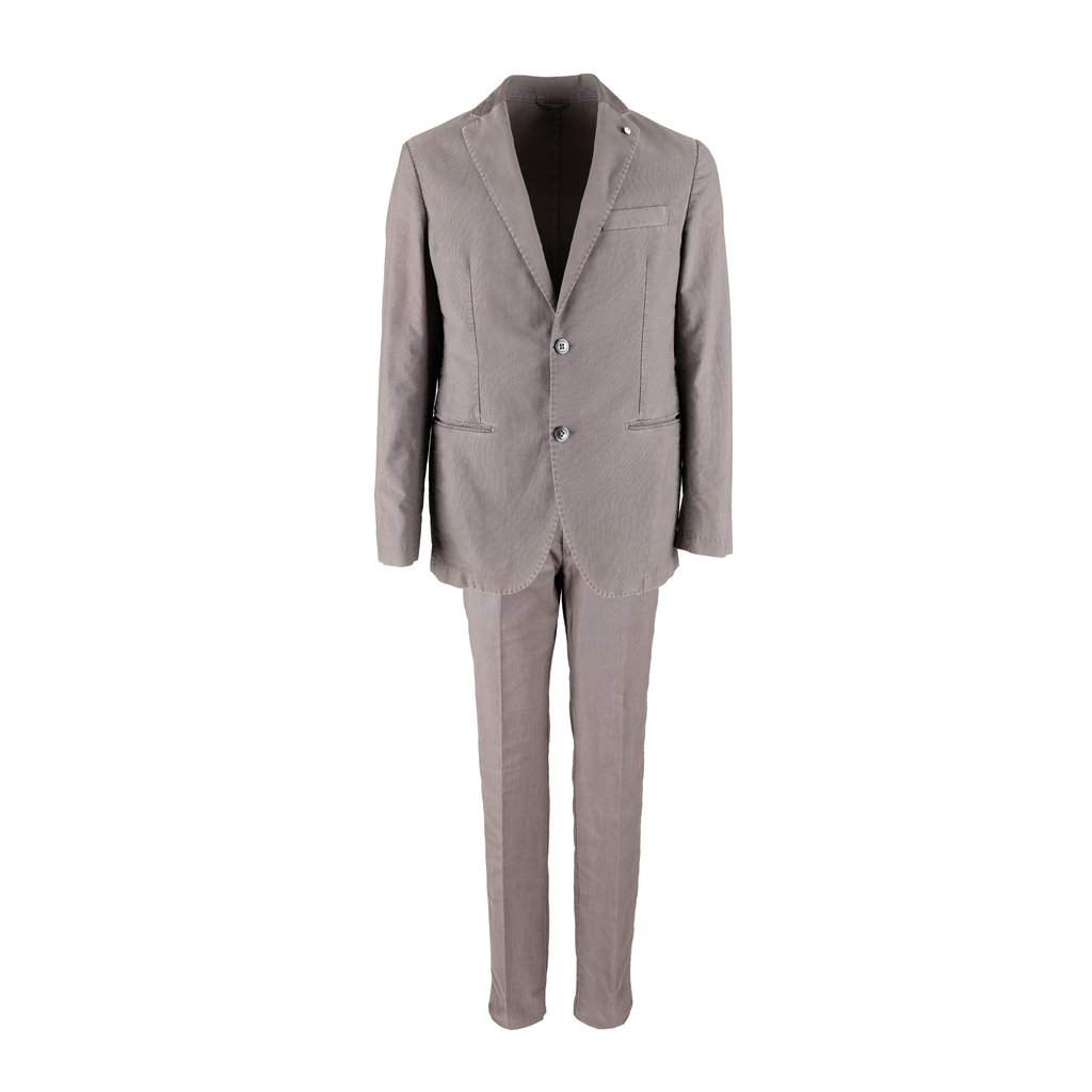 Unsigned L.B.M. 1911 Gabardine Suit - '10s Red Cotton Good - Front View