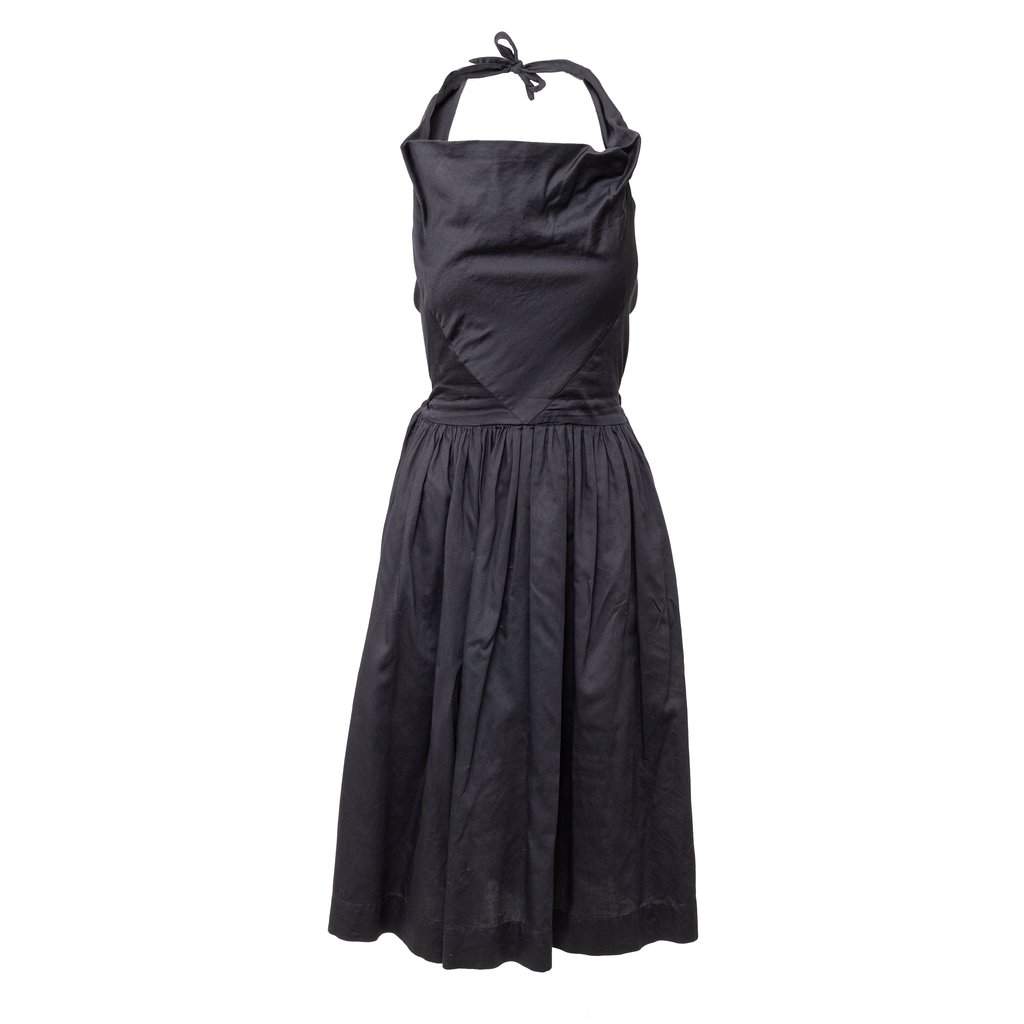 Vivienne Westwood Tie-knot Adjustable Dress - '00s Black Cotton Good - Front View