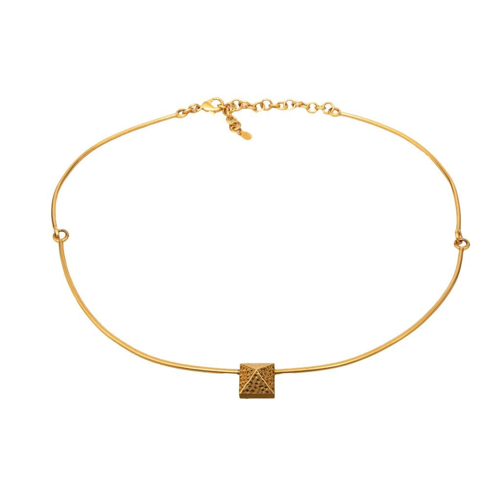 Valentino Rigid Gold-plated Belt - '10s Gold Good - Front View