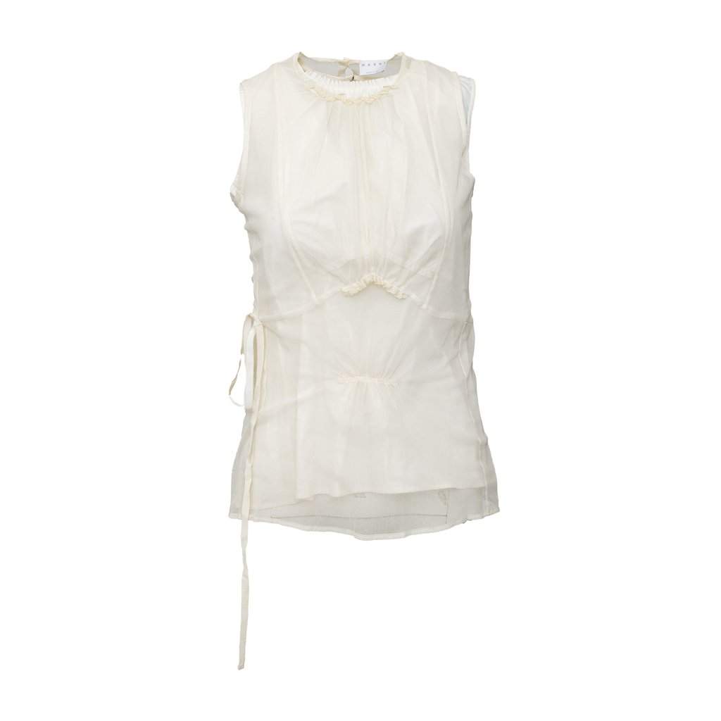 Marni Double Layer Top - '10s White Cotton Good - Front View