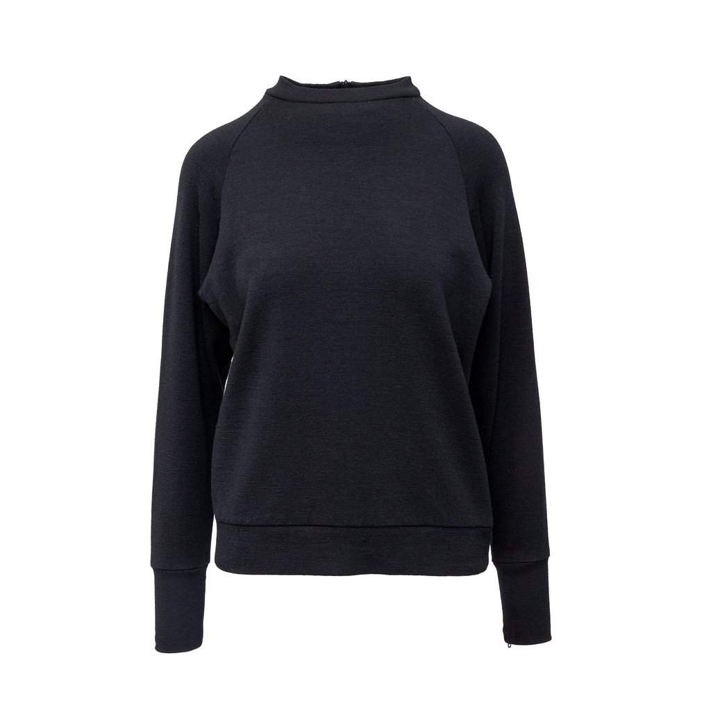 Yohji Yamamoto Sweater - '00s Black Wool Good - Front View