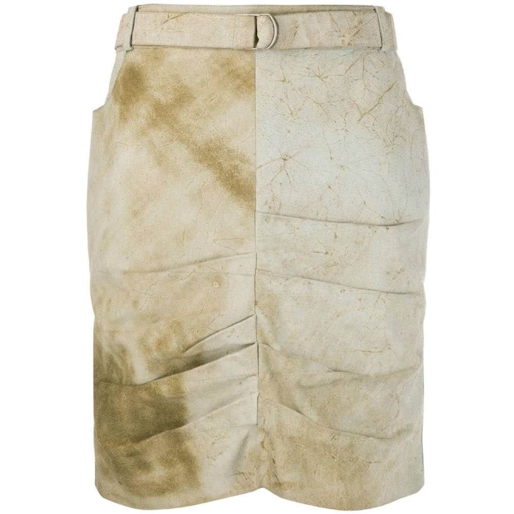 Christian Dior Green Suede Miniskirt - 2000s Green Suede Good - Front View