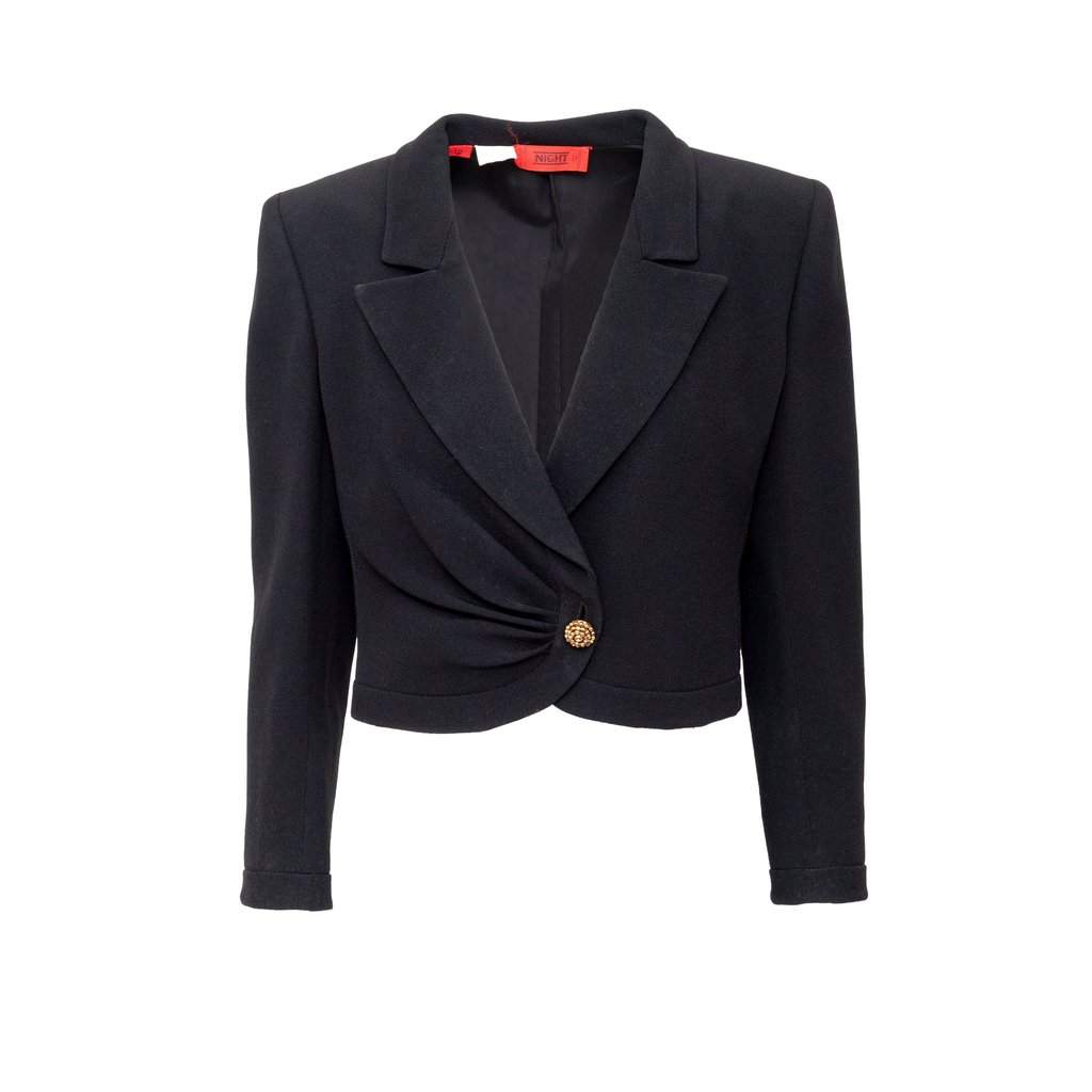 Valentino Night Short Blazer - '80s Black Good - Front View