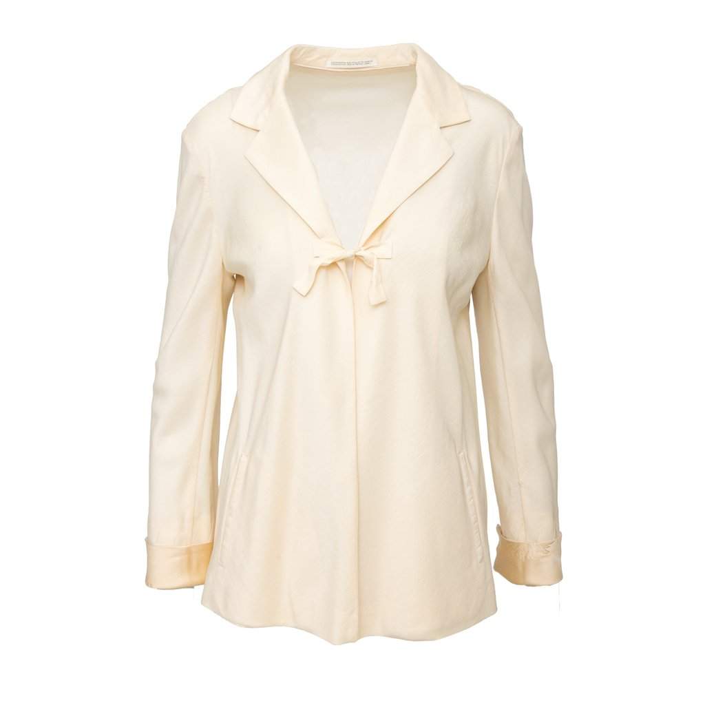 Yohji Yamamoto Shirt - '00s White Silk Good - Front View