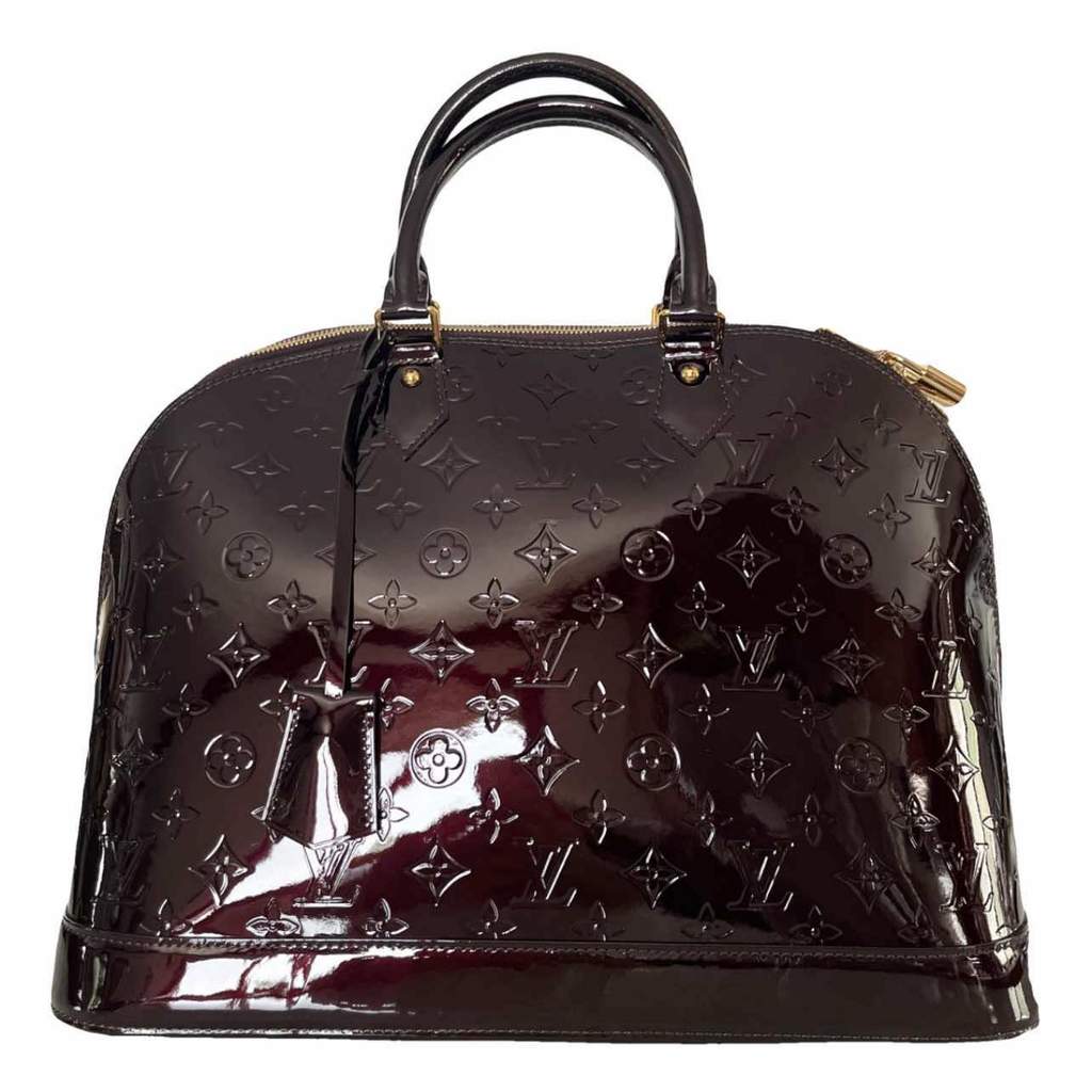 Louis Vuitton Alma Burgundy Leather Gold Never worn - Front View