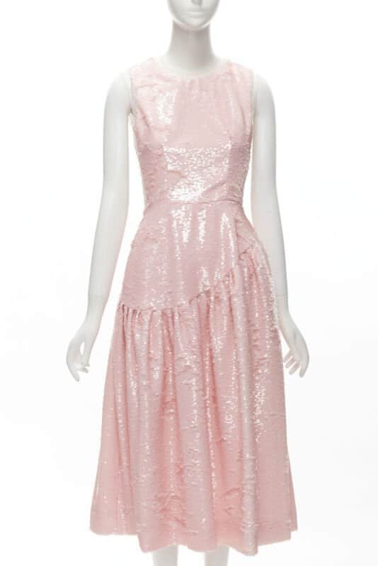 Simone Rocha Blush Sequin Dress Beige Polyester Very good condition - Front View