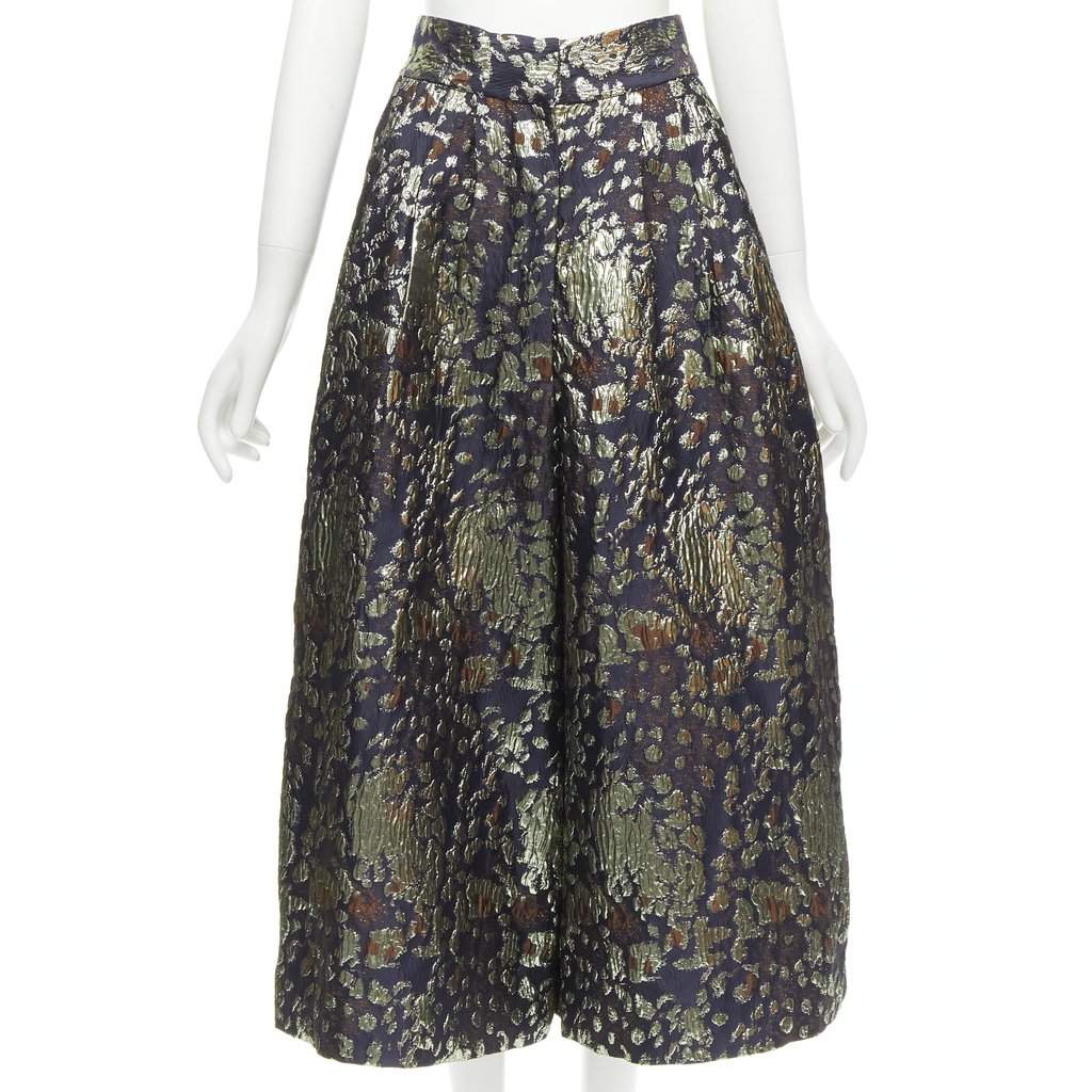 By Malene Birger Gold Brocade Culottes Gold Polyester Never worn - Front View
