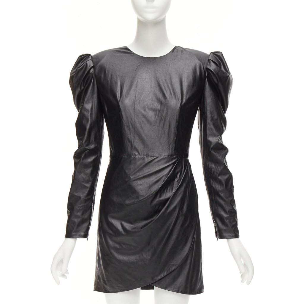 Bronx and Banco Coated Puff Dress Black Polyester Fair condition - Front View