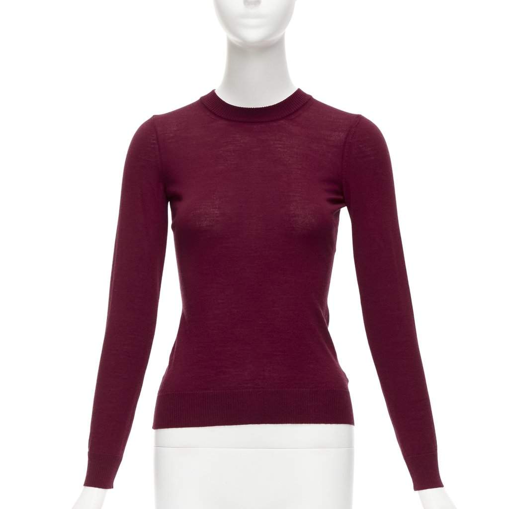 Alaïa Red Crew Sweater Red Wool Never worn - Front View