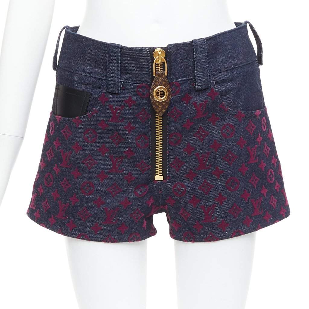 Louis Vuitton 1ABSRX Burgundy Denim Never worn, with tag - Front View