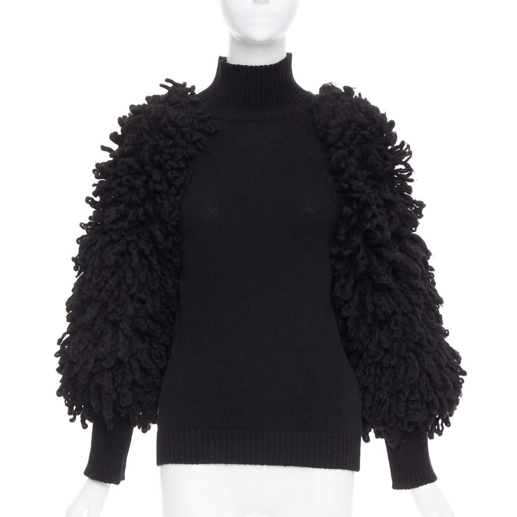 Valentino Garavani Black Wool Knitwear Black Wool Very good condition - Front View