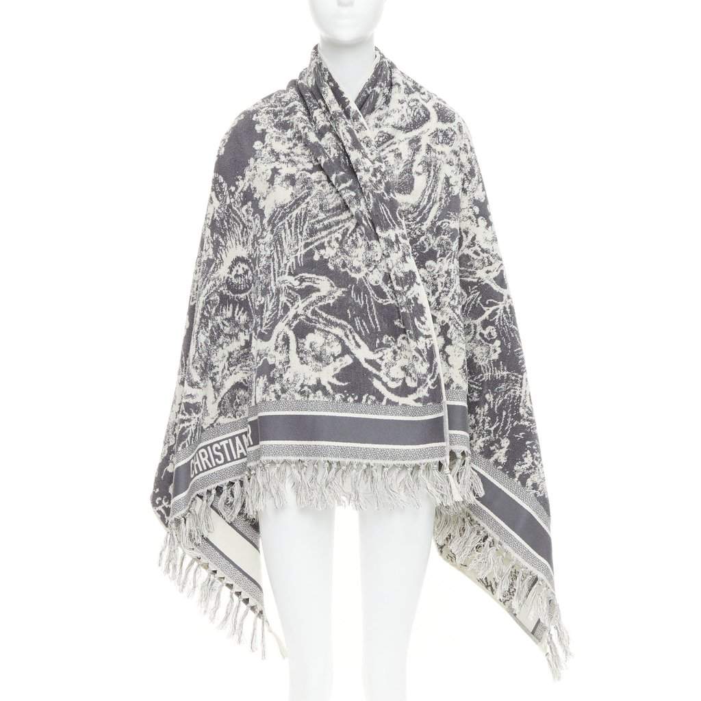 Dior Ecru Cotton Scarf Beige Cotton Very good condition - Front View