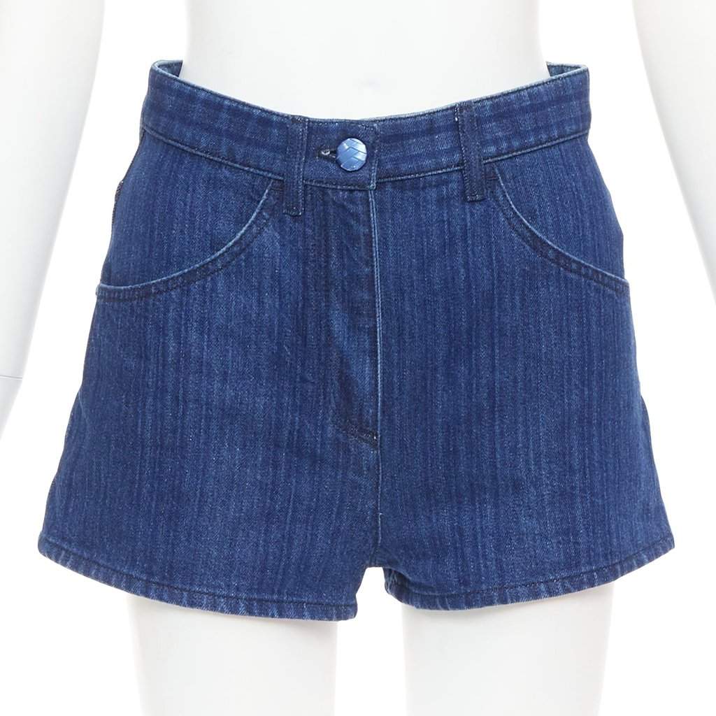 Chanel Blue Cotton Shorts Blue Cotton Very good condition - Front View