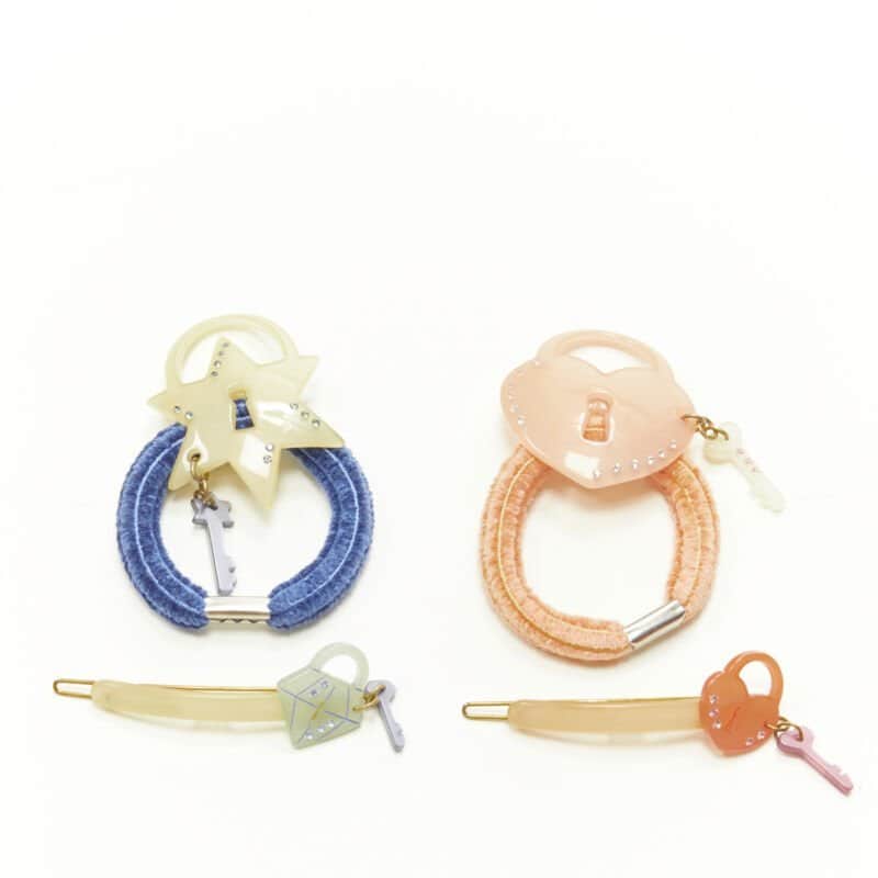 Unsigned Lock Hair Clips MultiColor Plastic Never worn - Front View