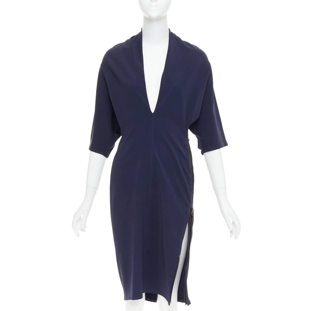Lanvin Navy Polyamide Dress Navy Polyamide Good condition - Front View