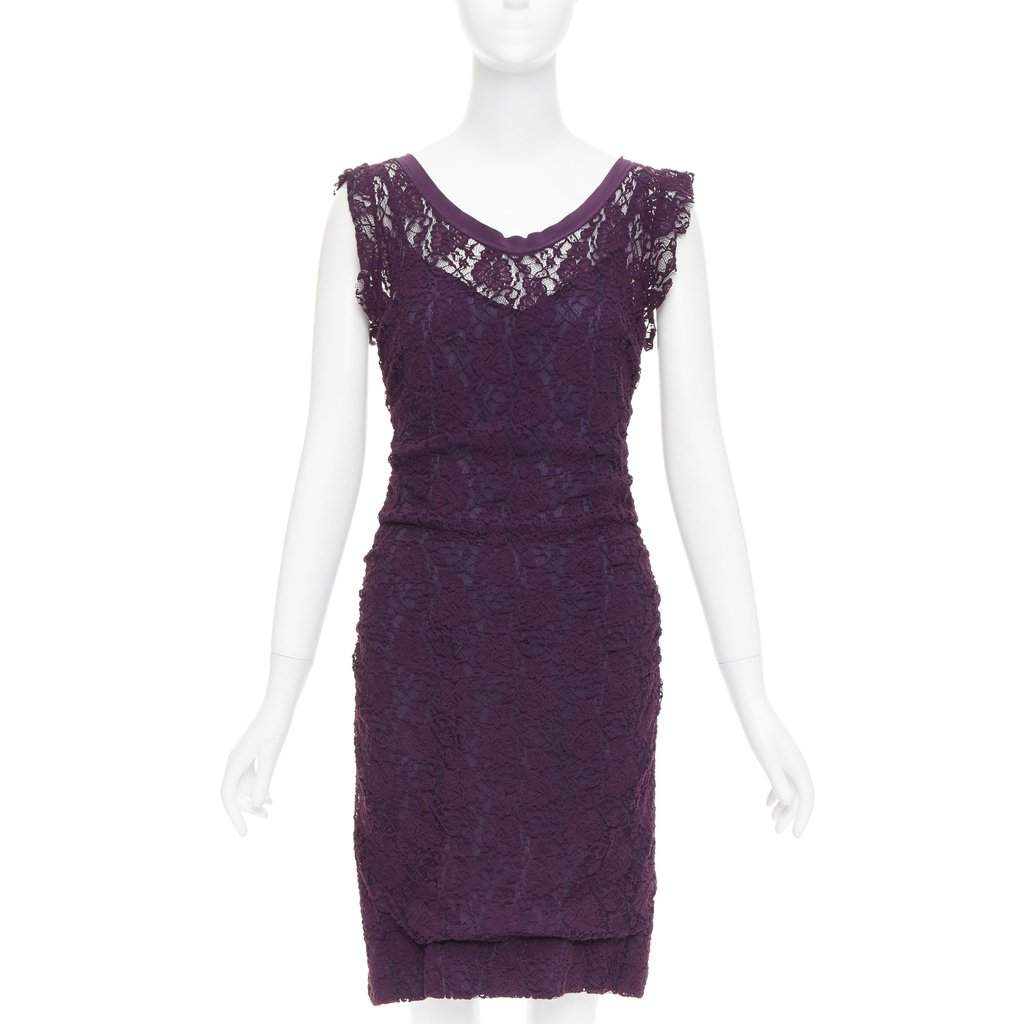 Dolce & Gabbana Purple Polyester Dress Purple Polyester Good condition - Front View