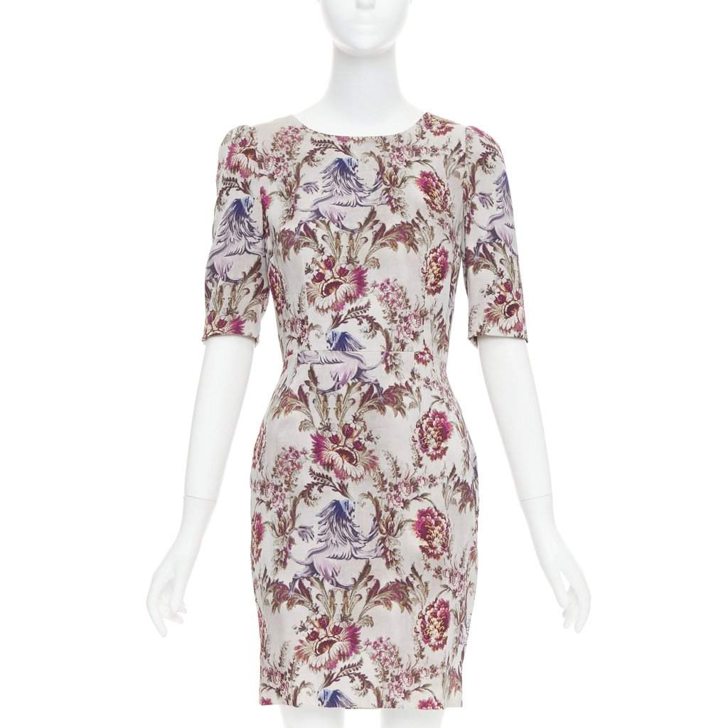 Dolce & Gabbana Grey Silk Dress Grey Silk Very good condition - Front View