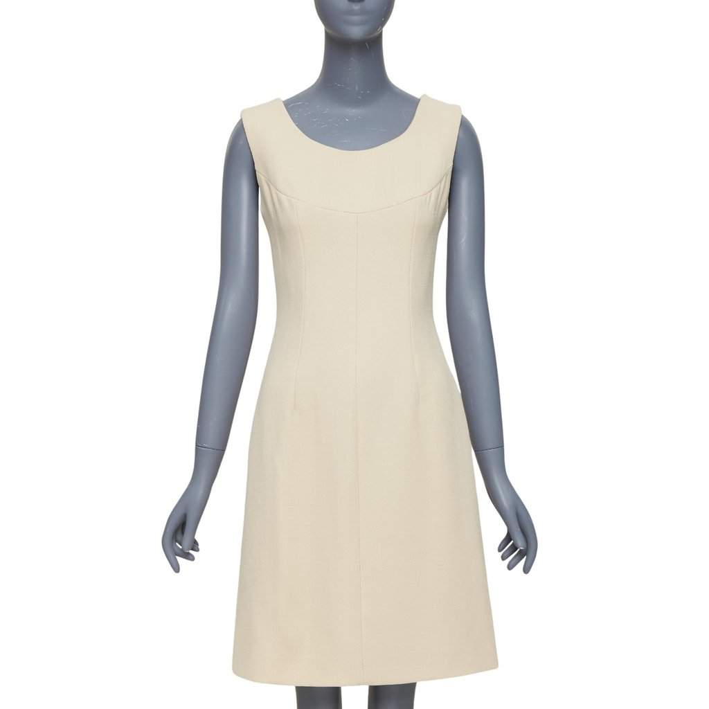 Dolce & Gabbana Ecru Wool Dress Beige Wool Very good condition - Front View