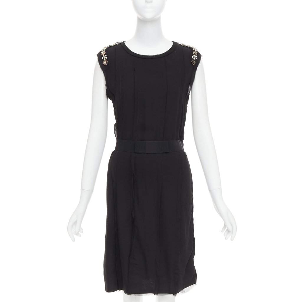 Lanvin Black Polyester Dress Black Polyester Very good condition - Front View