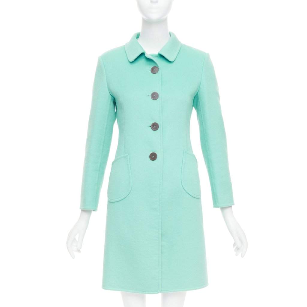 Jil Sander Blue Polyester Coat Blue Polyester Very good condition - Front View