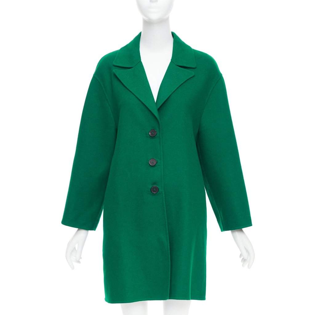 Valentino Garavani Green Wool Coat Green Wool Very good condition - Front View