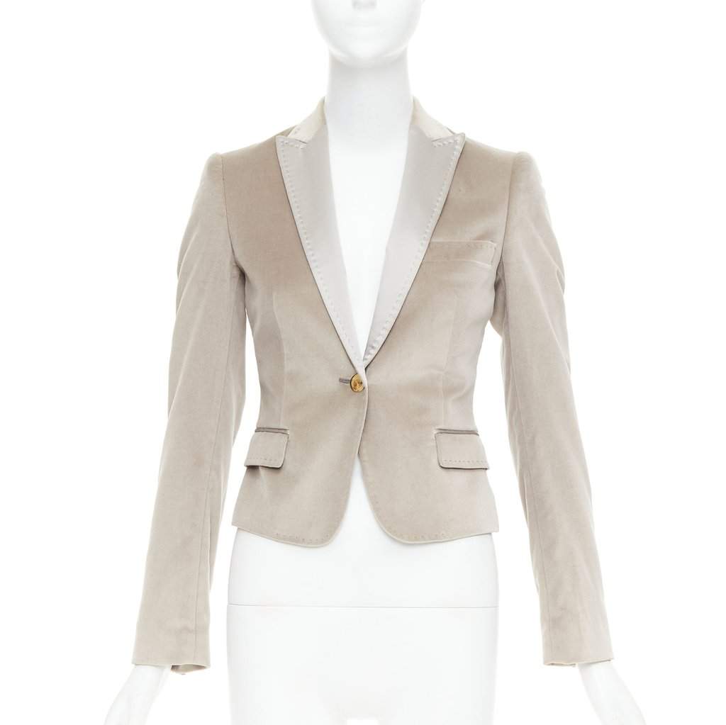 Dolce & Gabbana Beige Cotton Jacket Beige Cotton Good condition - Front View