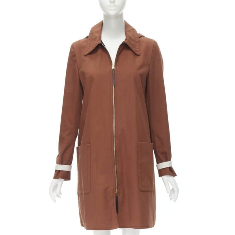 Marni Red Cotton Hooded Overcoat Red Cotton Never worn - Front View