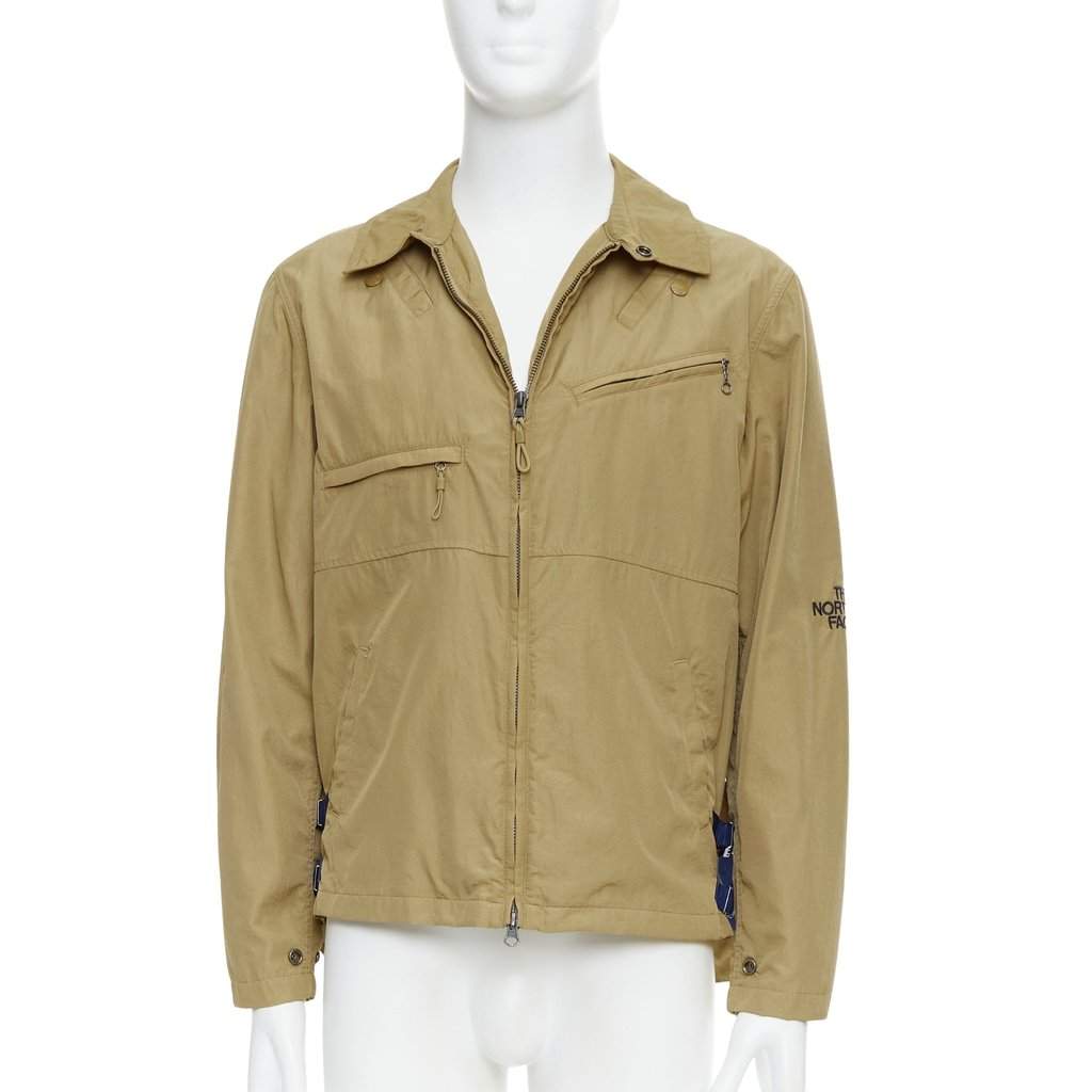 The North Face Blue Trim Windbreaker Khaki Very good condition - Front View