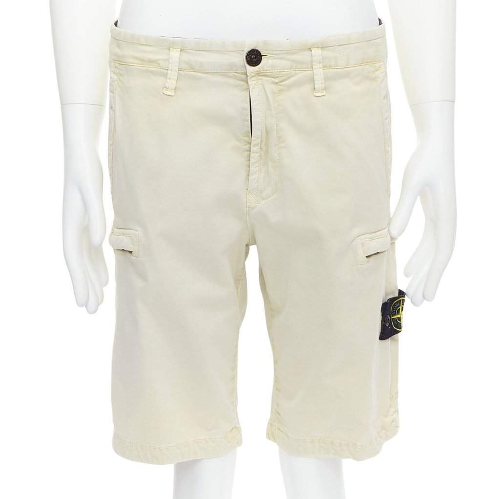 Stone Island Logo Patch Shorts Anthracite Cotton Very good condition - Front View