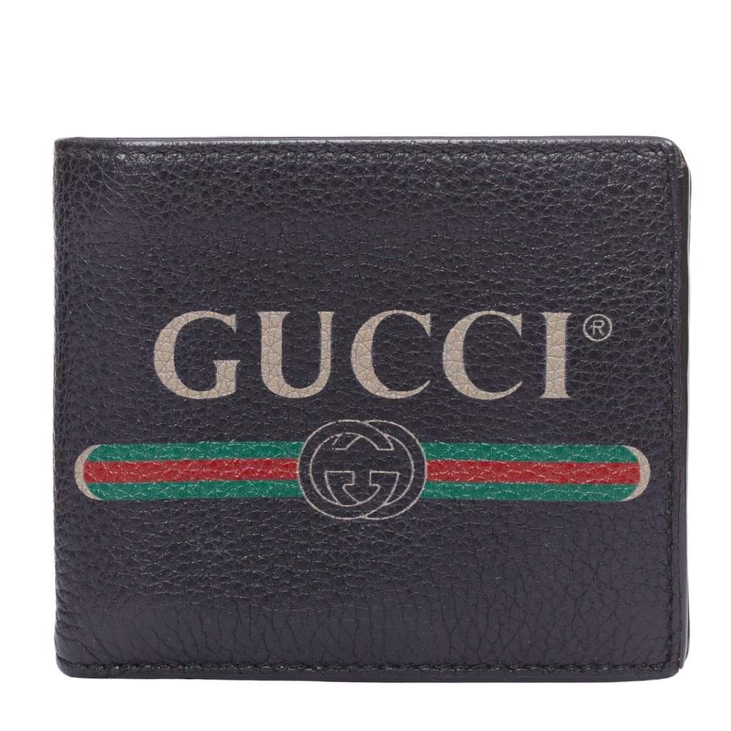 Gucci Black Leather Wallet Black Leather Fair condition - Front View