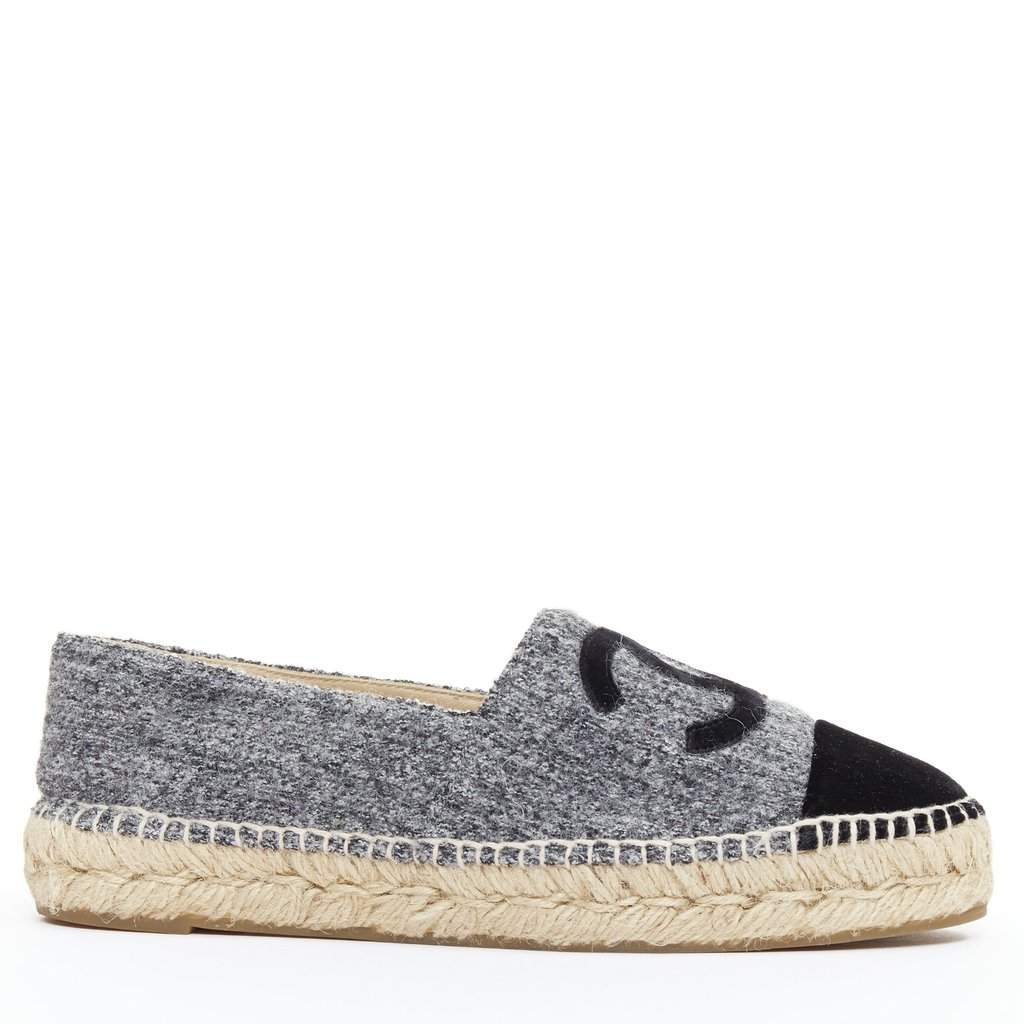 Chanel Grey Polyester Espadrilles Grey Polyester Good condition - Front View
