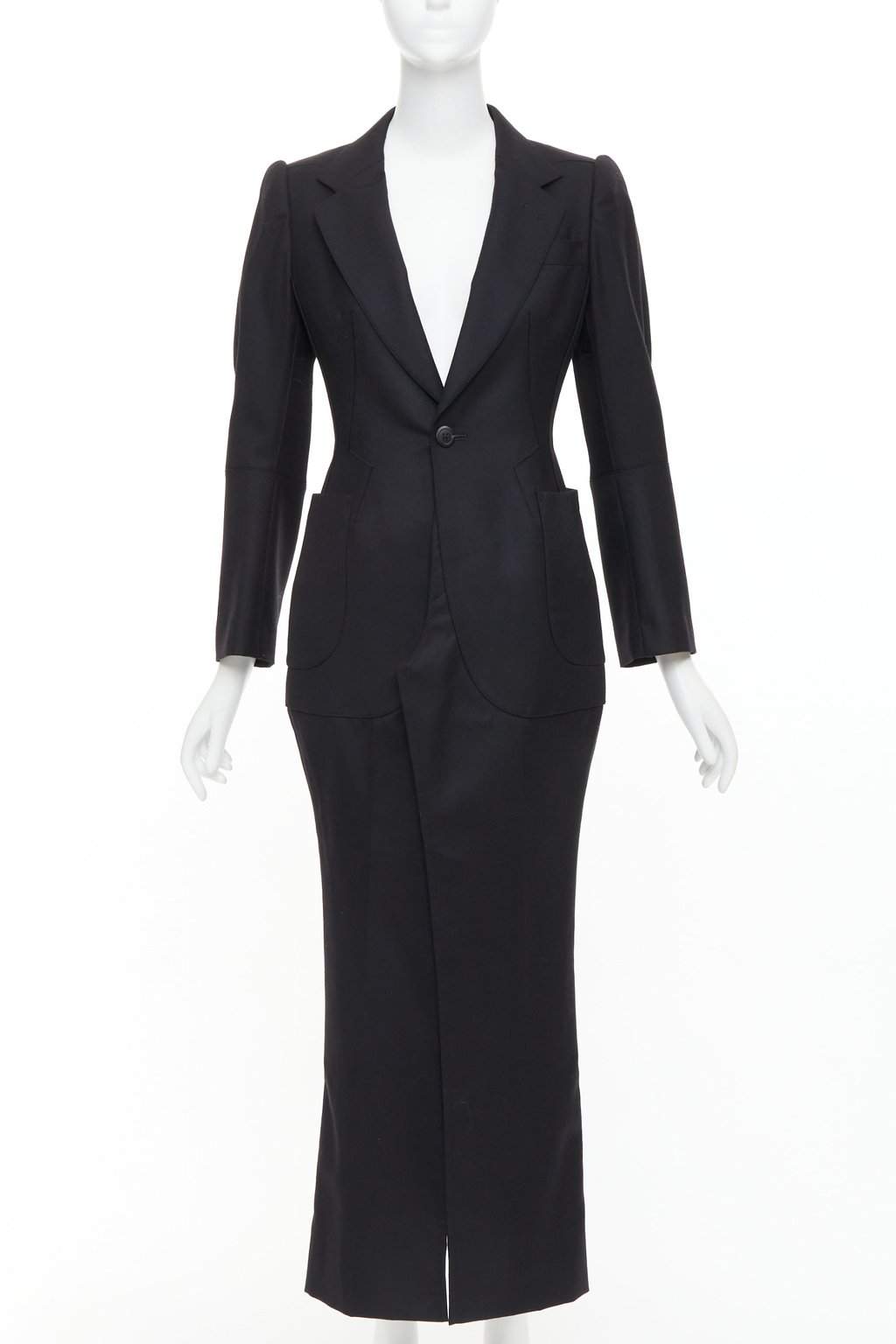 Junya Watanabe Black Wool Coat Black Wool Never worn, with tag - Front View