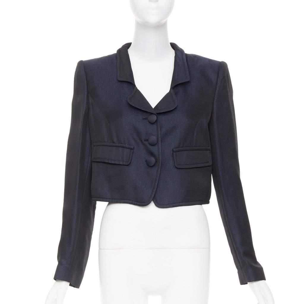 Giorgio Armani Navy Viscose Jacket Navy Viscose Very good condition - Front View