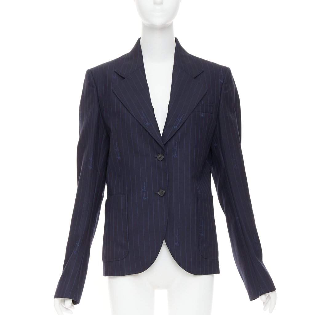 Versace Navy Wool Jacket Navy Wool Very good condition - Front View