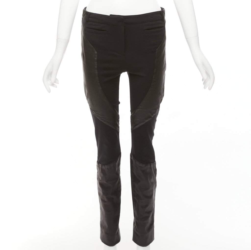 Givenchy Abstract Sweatpants Black Leather Very good condition - Front View