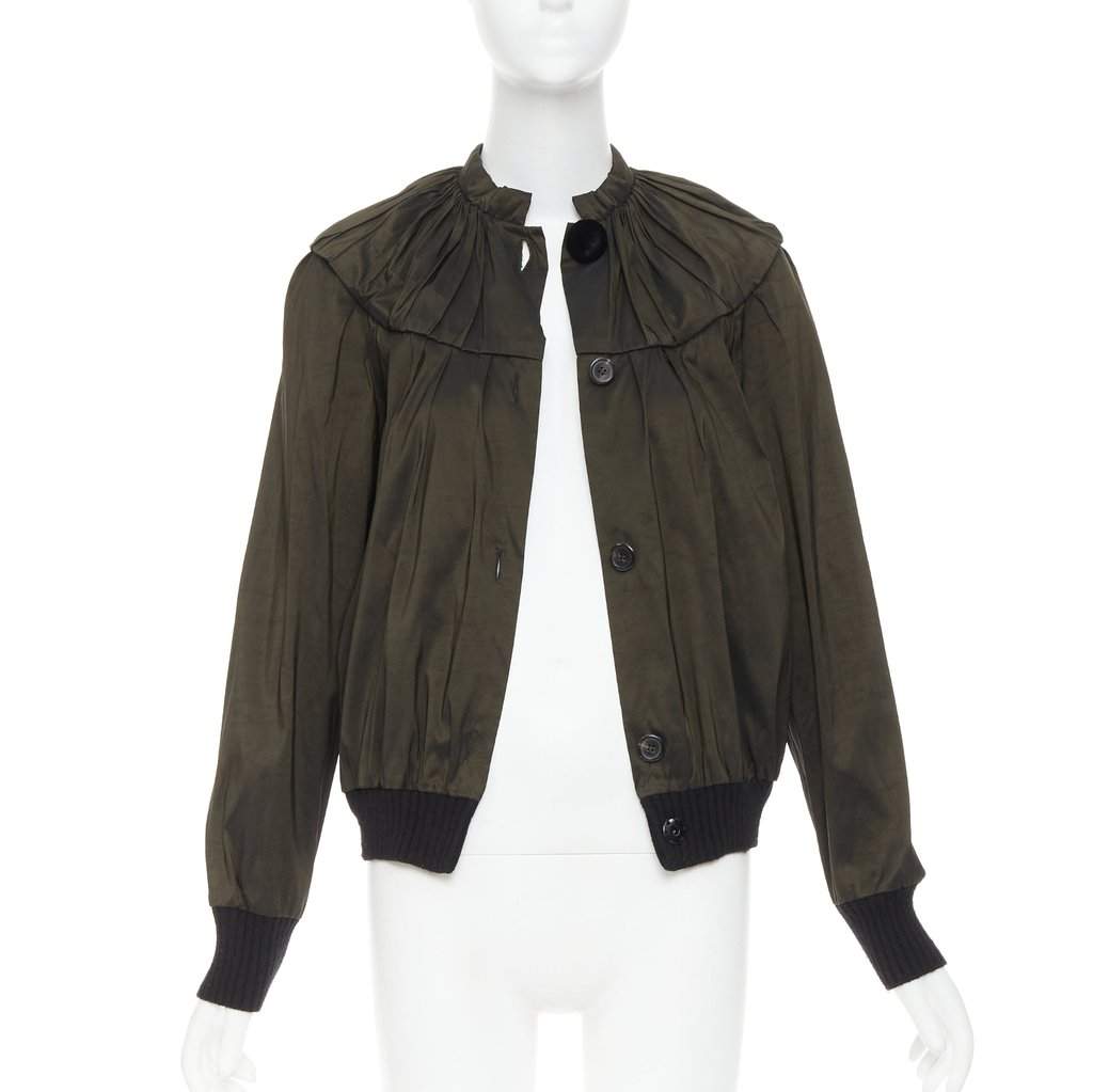 Lanvin Green Silk Coat Green Silk Very good condition - Front View