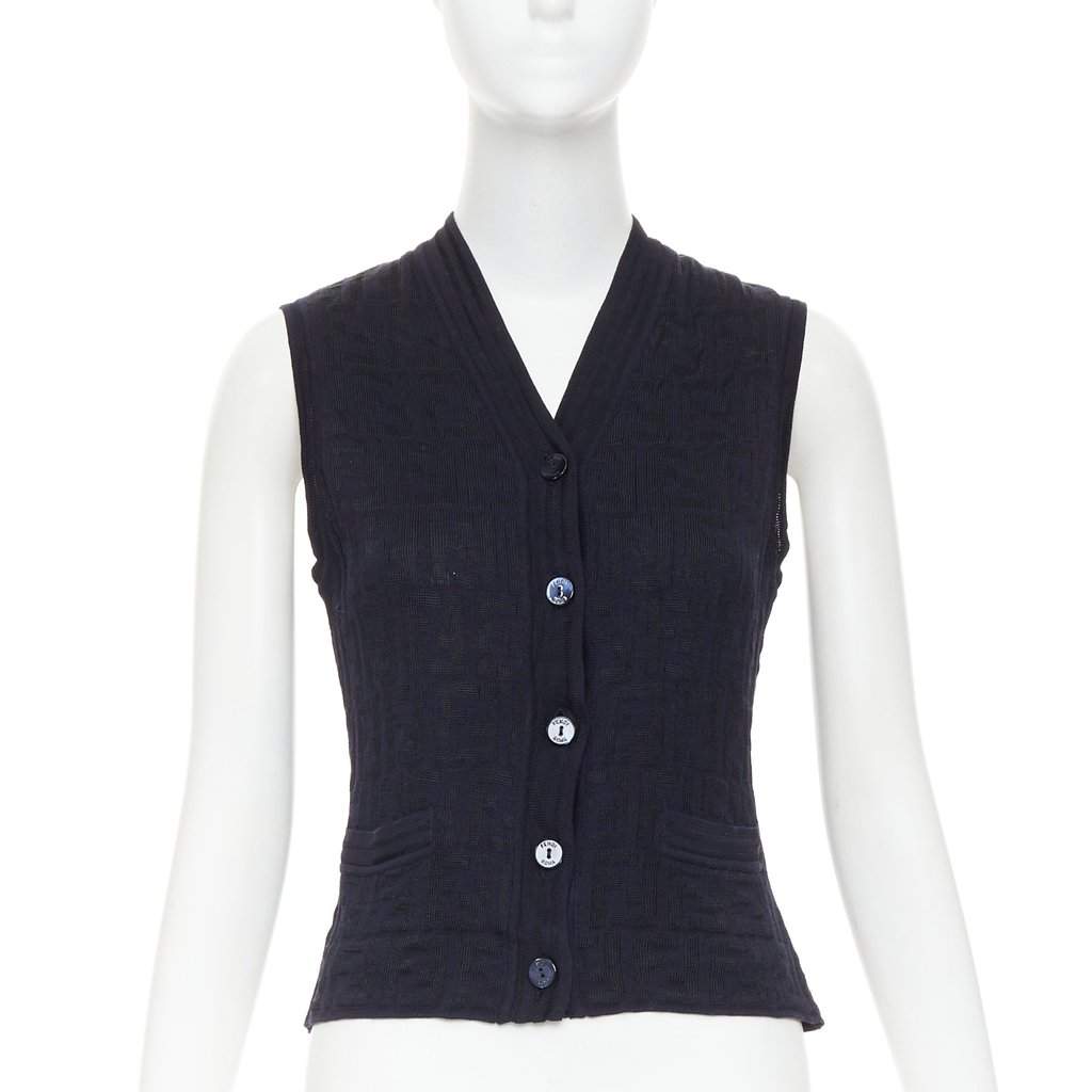 Fendi Black Cotton Top Black Cotton Very good condition - Front View