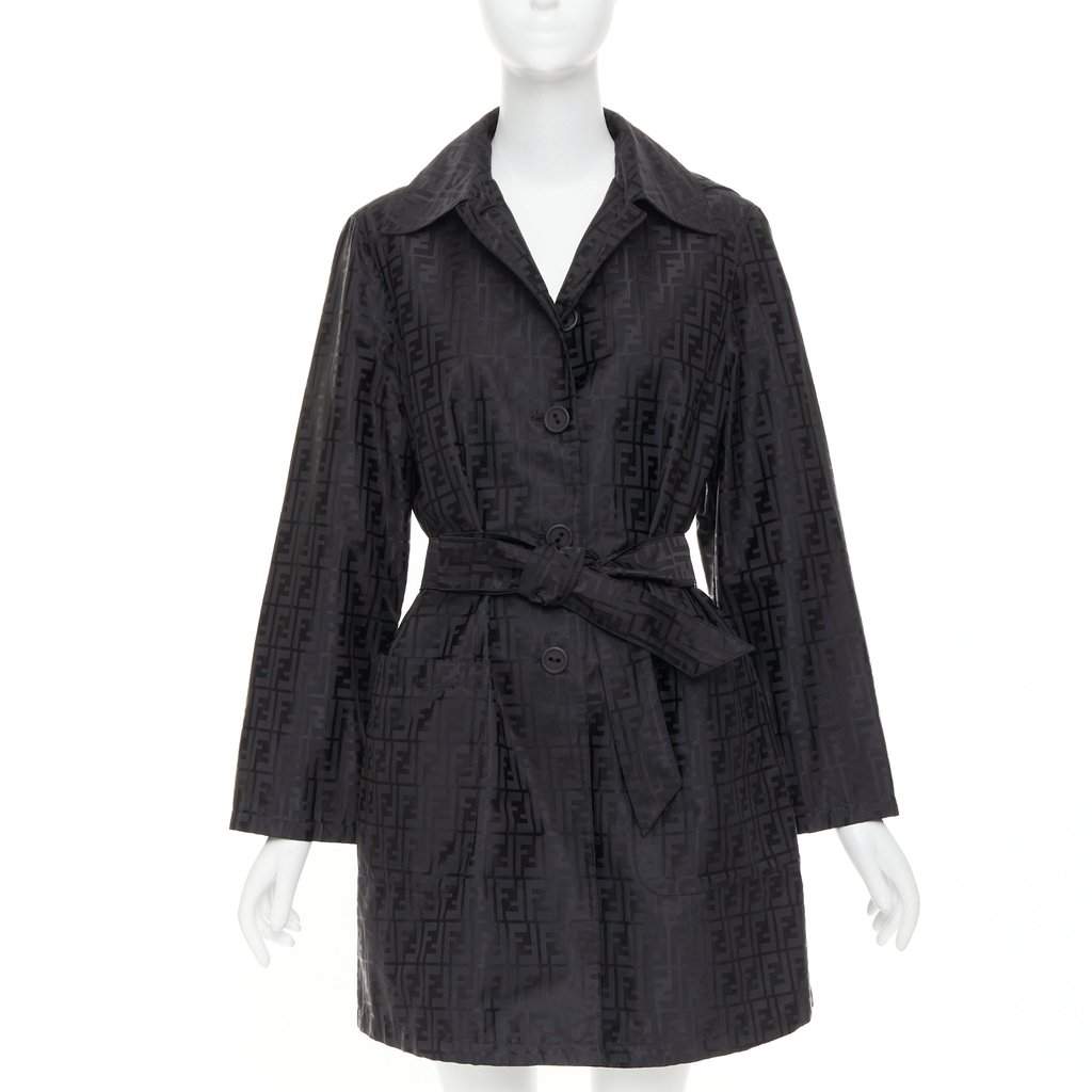 Fendi Black Cotton Coat Black Cotton Very good condition - Front View