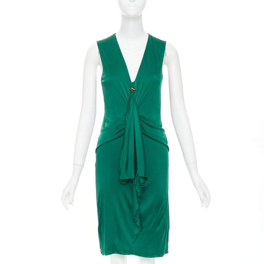 Gucci Green Viscose Dress Green Viscose Good condition - Front View