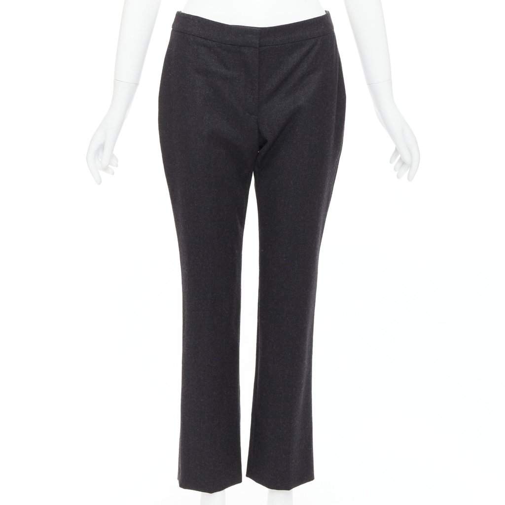 Alexander McQueen Tapered Bootcut Pants Grey Wool Very good condition - Front View