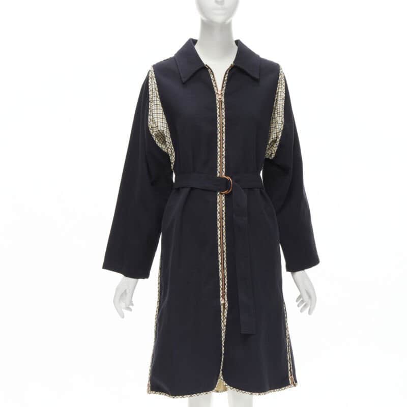 See by Chloé Black Zip Car Coat Black Cotton Never worn - Front View