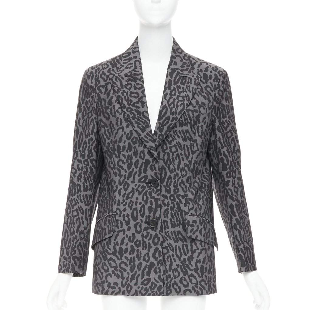 Miu Miu Grey Wool Jacket Grey Wool Very good condition - Front View